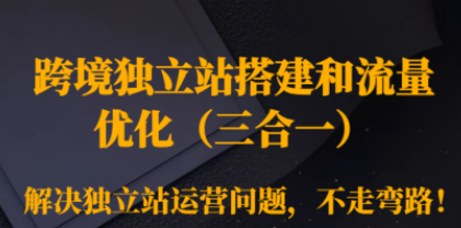 [跨境电商]跨境独立站搭建和流量优化（三合一）解决独立站运营问题 不走弯路！