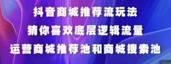 抖音商城运营课程 猜你喜欢入池商城搜索商城推荐人群标签覆盖