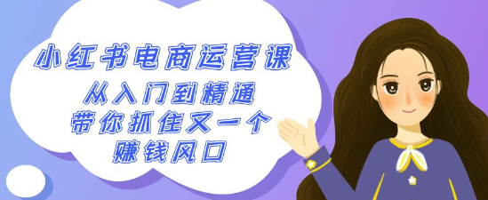 2024小红书电商运营课，实用教程，陪你把握住又一个挣钱出风口（50堂课）