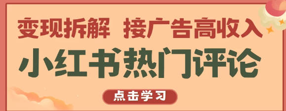 小红书热门评论 变现拆解 接广告高收入