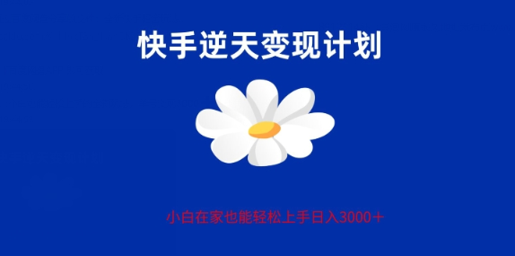 快手全新偏门玩法 小白也能轻松上手的全新玩法 单号变现3000 支持矩阵操作