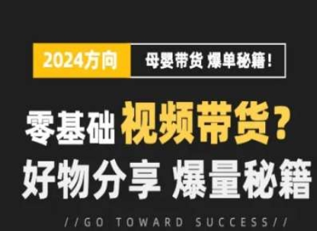 短视频母婴赛道实操流量训练营 零基础视频带货 好物分享 爆量秘籍