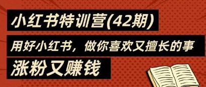 35天小红书特训营(42期) 用好小红书 做你喜欢又擅长的事 涨粉又赚钱