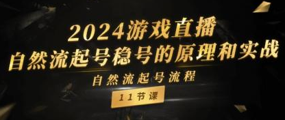 游戏直播自然流起号稳号的原理和实战 自然流起号流程（11节课）