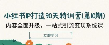 小红书IP打造90天特训营(第10期) 内容全面升级 一站式引流变现系统课