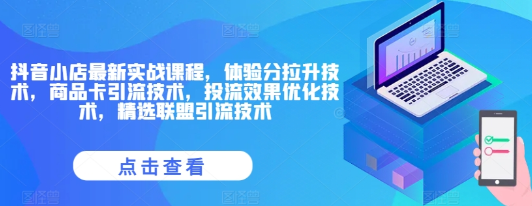 【新版】抖音小店最新实战课程 体验分拉升技术 商品卡引流技术 投流效果优化技术 …