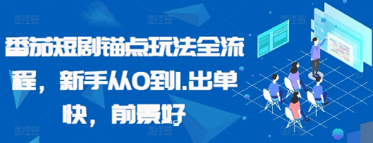 番茄短剧锚点玩法全流程 新手从0到1 出单快 前景好