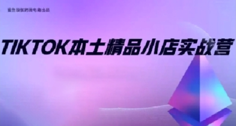 TikTok本土精品小店出海实战营 从入门到高阶