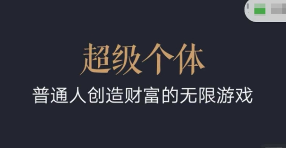 超级个体2024-2025翻盘指南 普通人创造财富的无限游戏